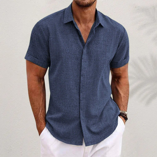 Men's Short-Sleeve Button-Through Summer Shirt – image 4