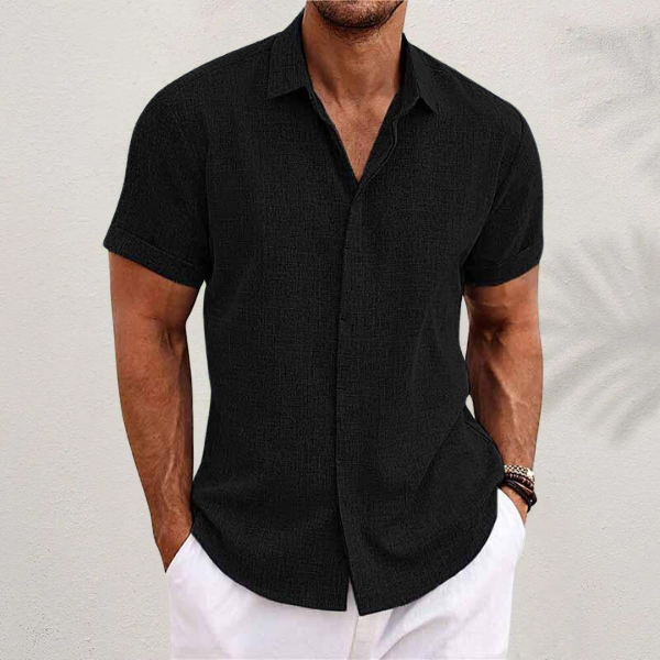 Men's Short-Sleeve Button-Through Summer Shirt – image 2