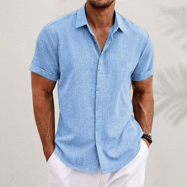 Men's Short-Sleeve Button-Through Summer Shirt – image 6