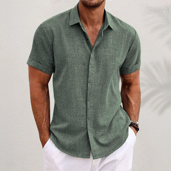Men's Short-Sleeve Button-Through Summer Shirt – image 1