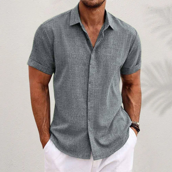 Men's Short-Sleeve Button-Through Summer Shirt – image 3