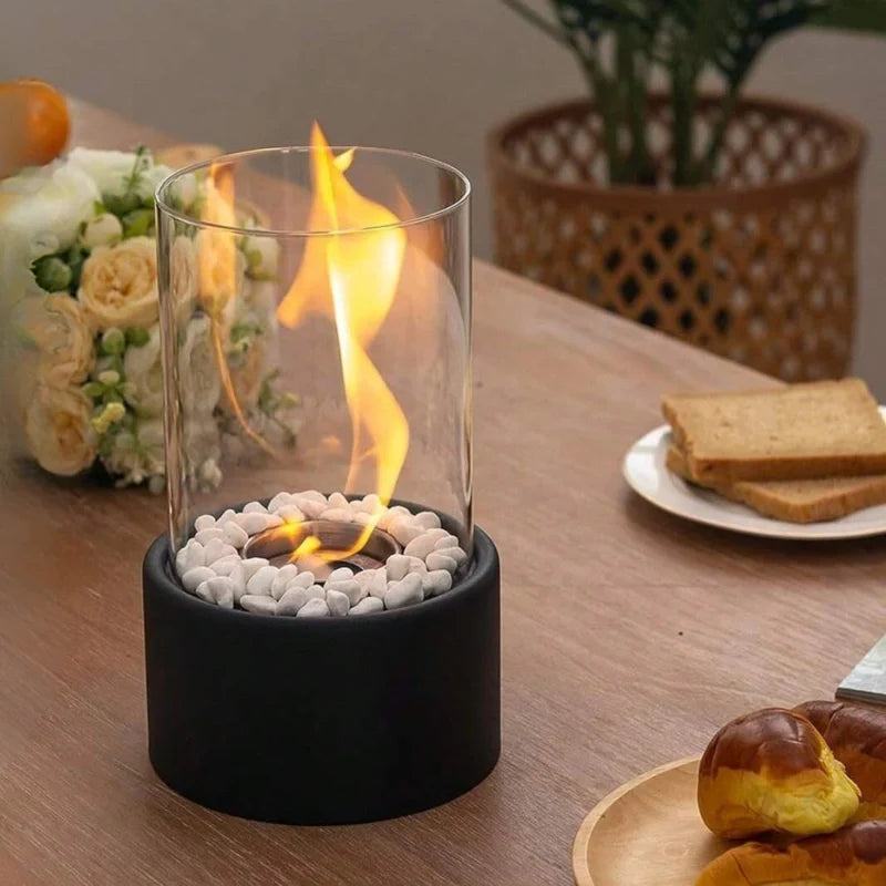 Glass and Metal Everlasting Flame Oil Lamp