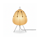 Japanese Rice Paper Lantern Tripod Floor Lamp With Black Metal Legs