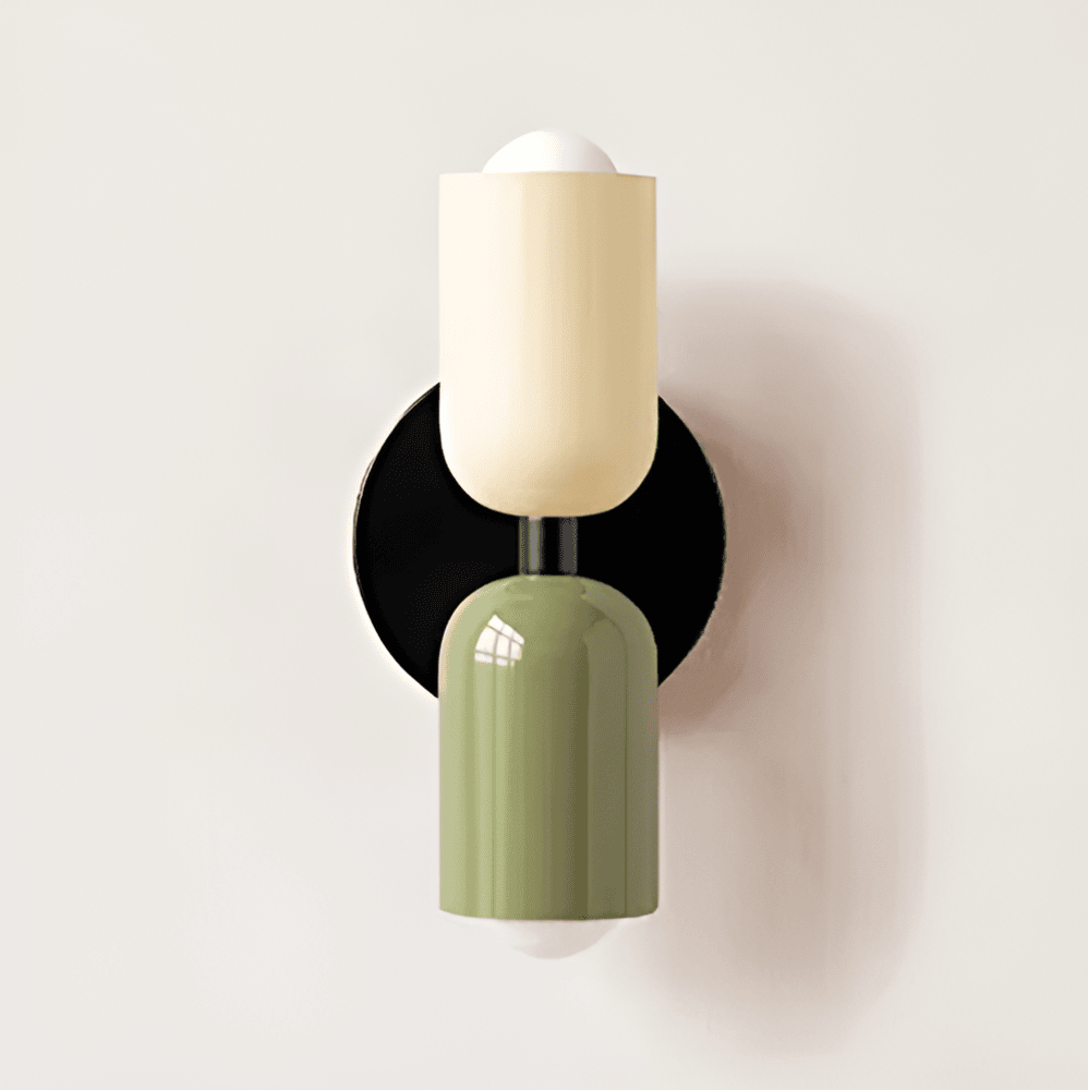 Double-Sided Capsule Wall Light With Round Backplate