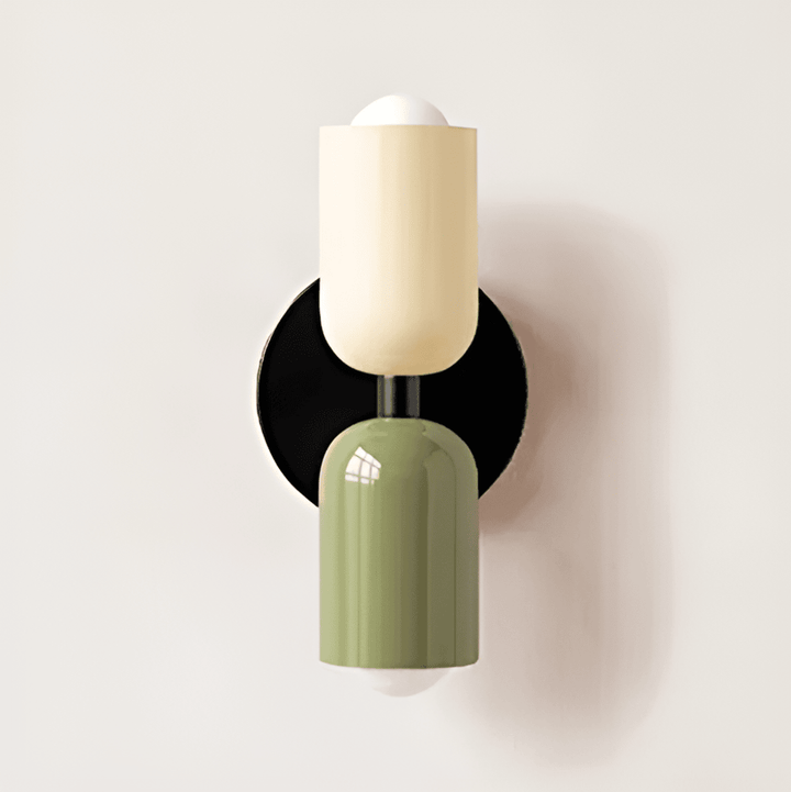 Double-Sided Capsule Wall Light With Round Backplate