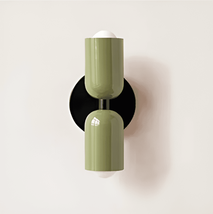 Double-Sided Capsule Wall Light With Round Backplate