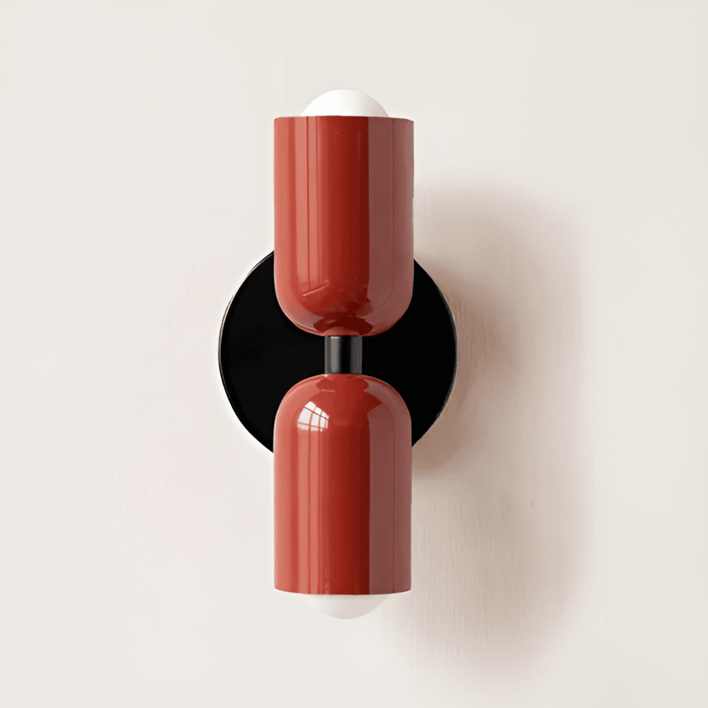 Double-Sided Capsule Wall Light With Round Backplate