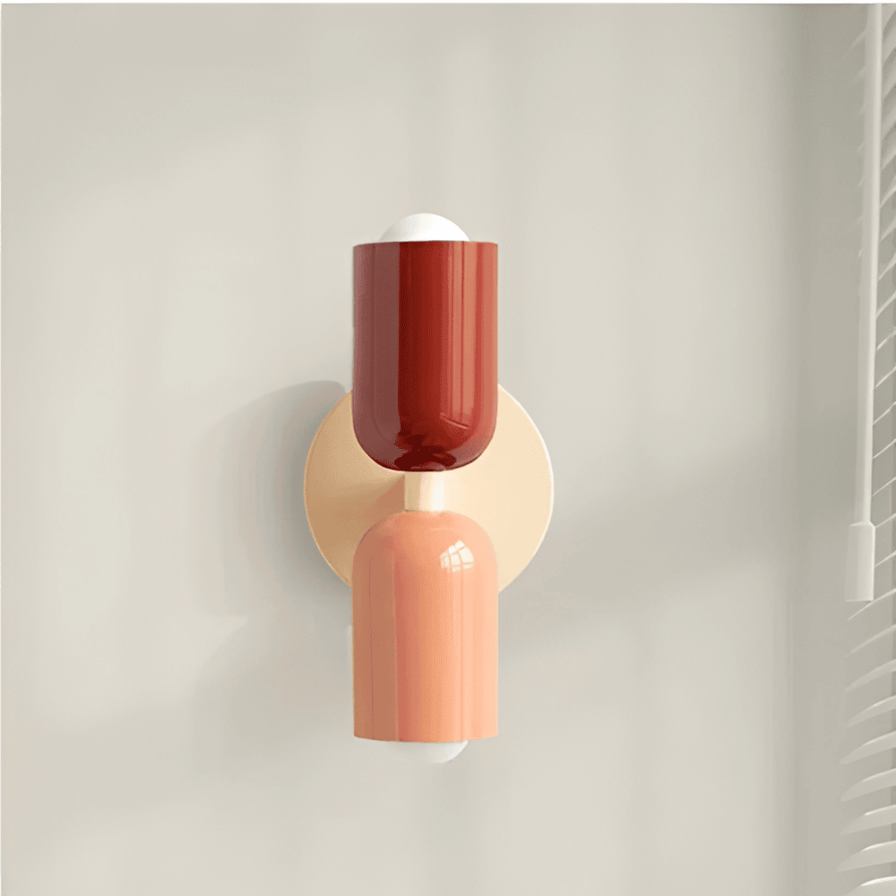 Double-Sided Capsule Wall Light With Round Backplate