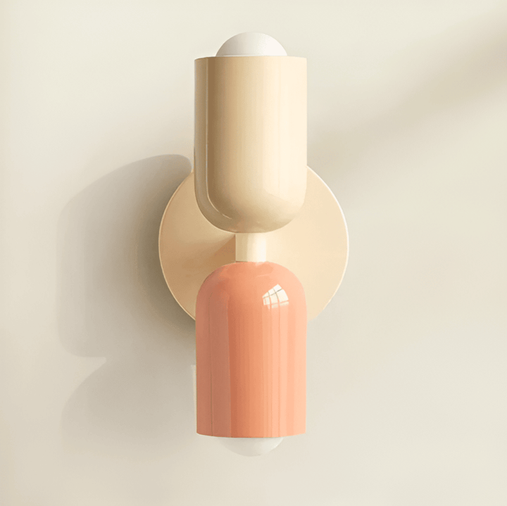 Double-Sided Capsule Wall Light With Round Backplate