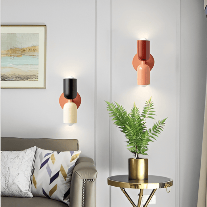 Double-Sided Capsule Wall Light With Round Backplate