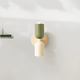 Double-Sided Capsule Wall Light With Round Backplate in Green/Beige/Beige