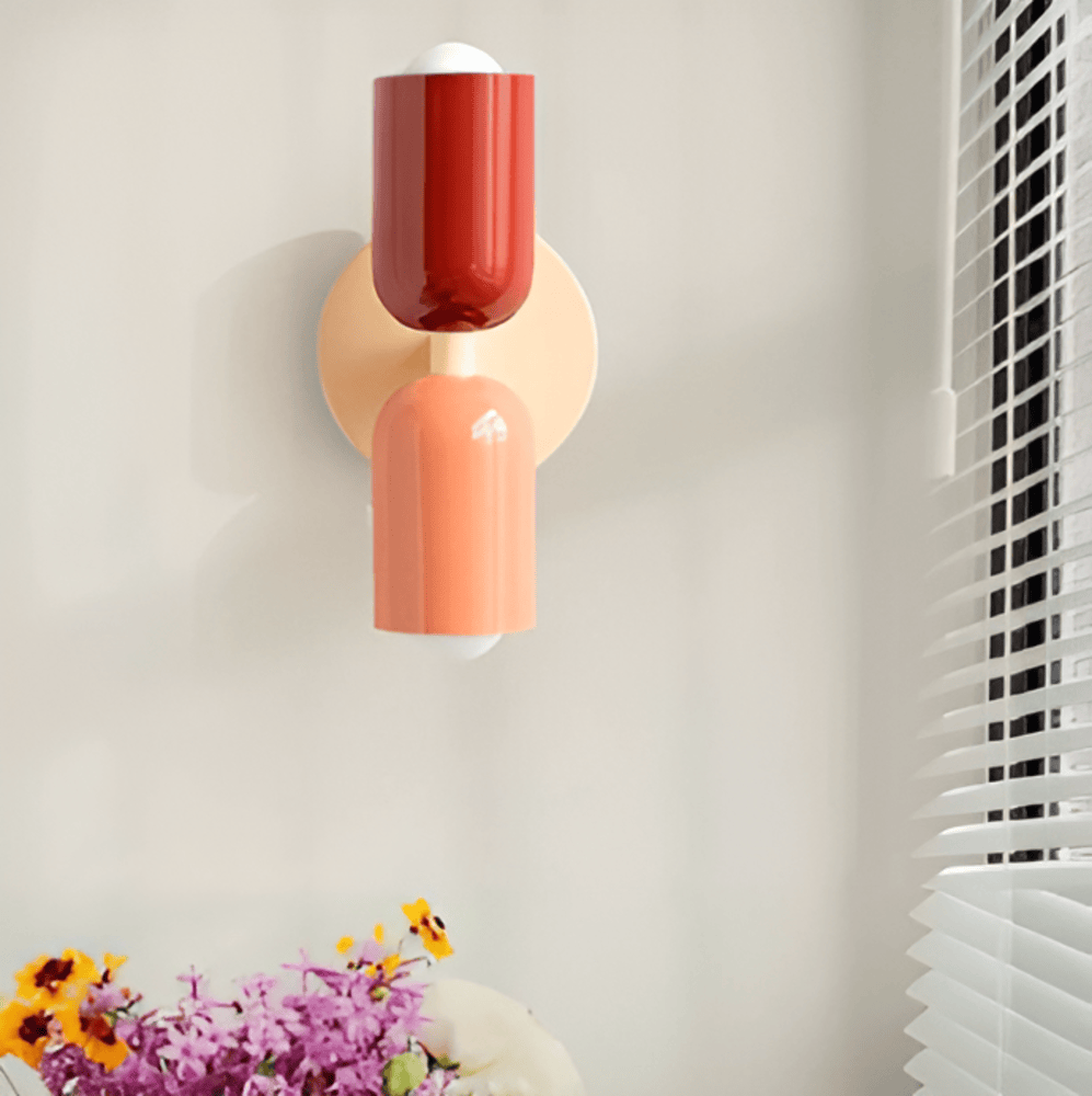 Double-Sided Capsule Wall Light With Round Backplate
