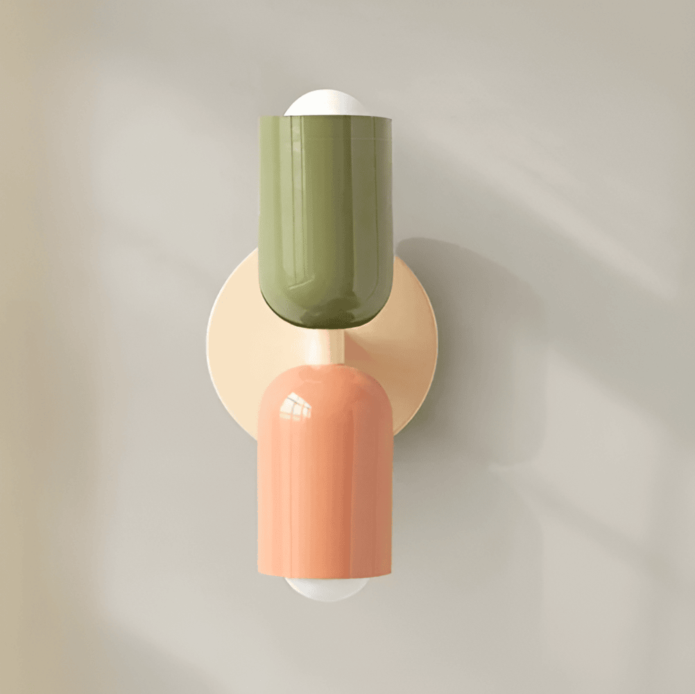 Double-Sided Capsule Wall Light With Round Backplate