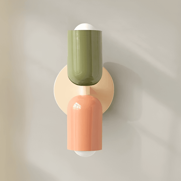 Double-Sided Capsule Wall Light With Round Backplate