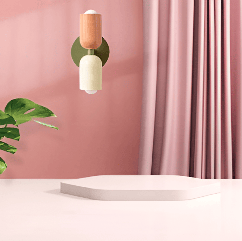 Double-Sided Capsule Wall Light With Round Backplate