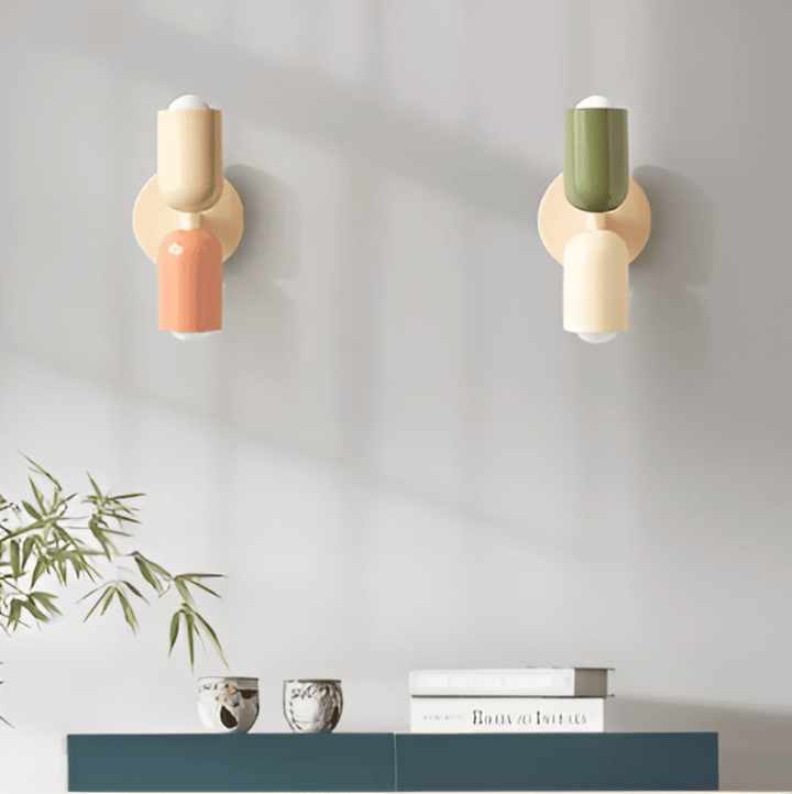Double-Sided Capsule Wall Light With Round Backplate