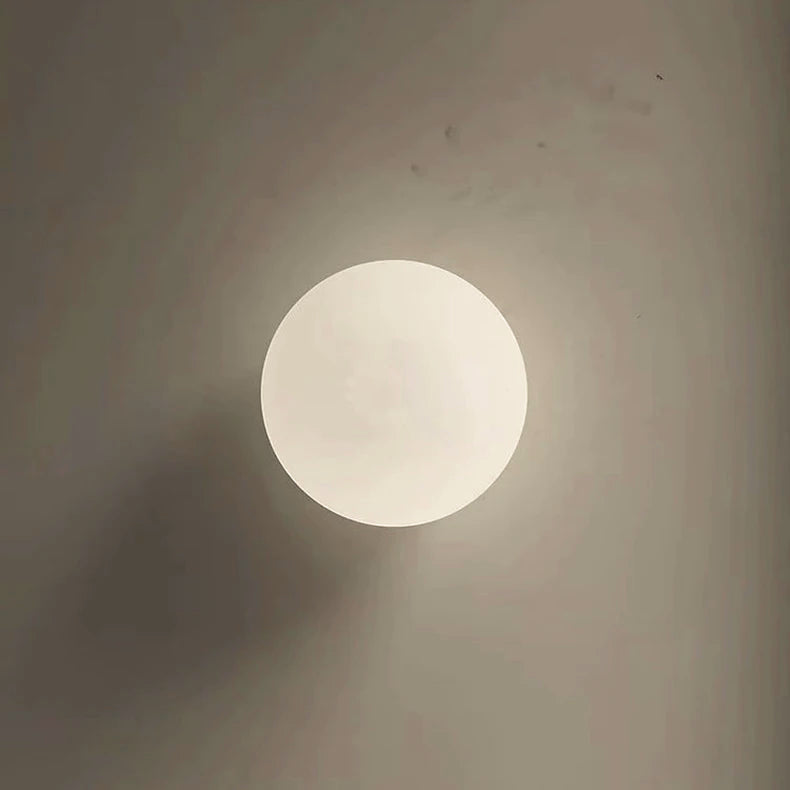 Round Glass Orb Wall Light