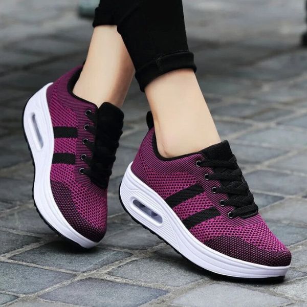 Women's Orthopaedic Mesh Lace-Up Comfort Trainers – image 1