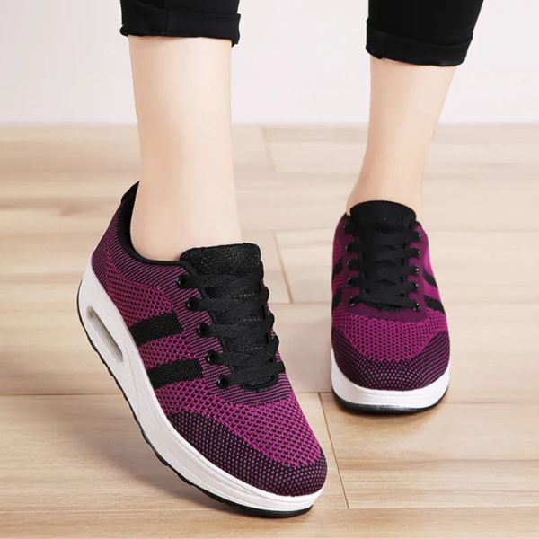 Women's Orthopaedic Mesh Lace-Up Comfort Trainers – image 6