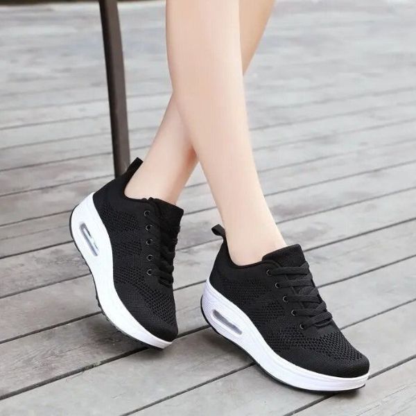 Women's Orthopaedic Mesh Lace-Up Comfort Trainers – image 2