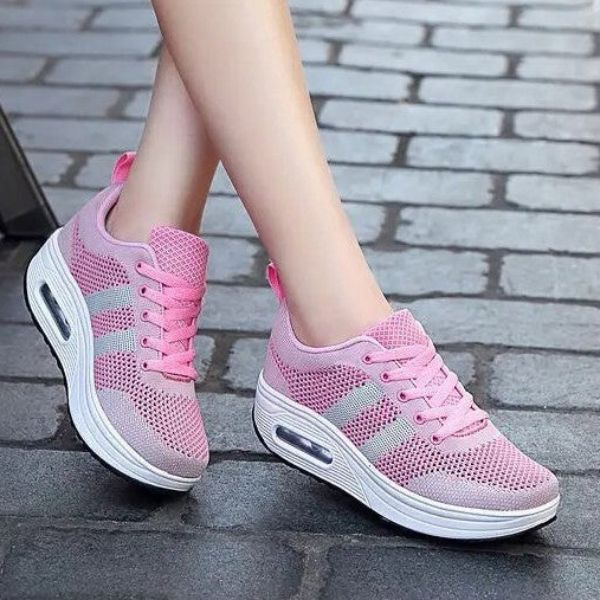 Women's Orthopaedic Mesh Lace-Up Comfort Trainers – image 3
