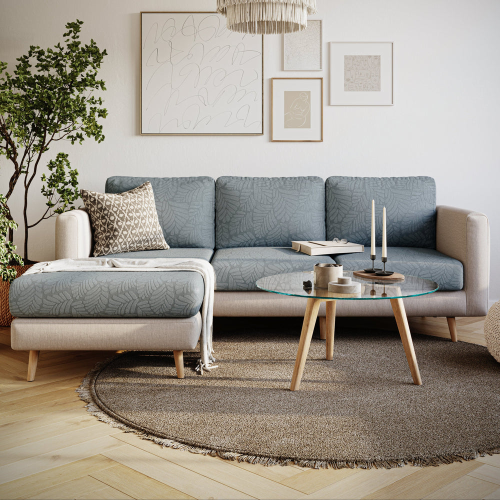 Stretch Sofa Cushion Cover | Leaf Jacquard, 4 Colours