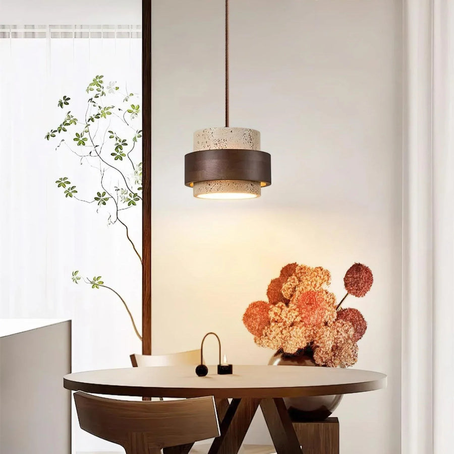 Velora Travertine Pendant Light, view 2