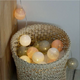 Cotton Ball String Light Garland