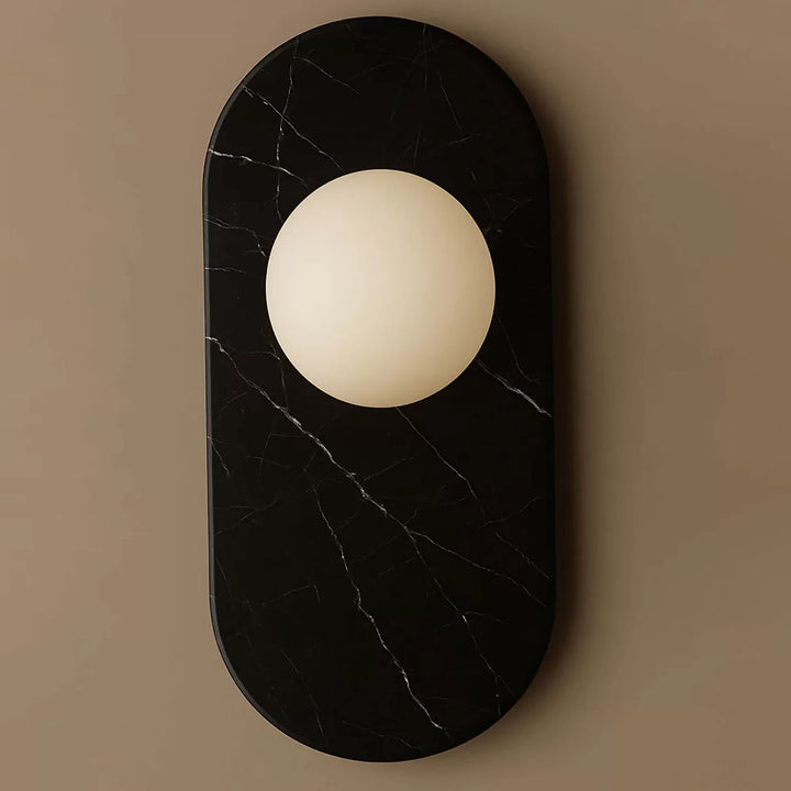 Marble Block Wall Light | Six Stone Finishes, Oval Glow