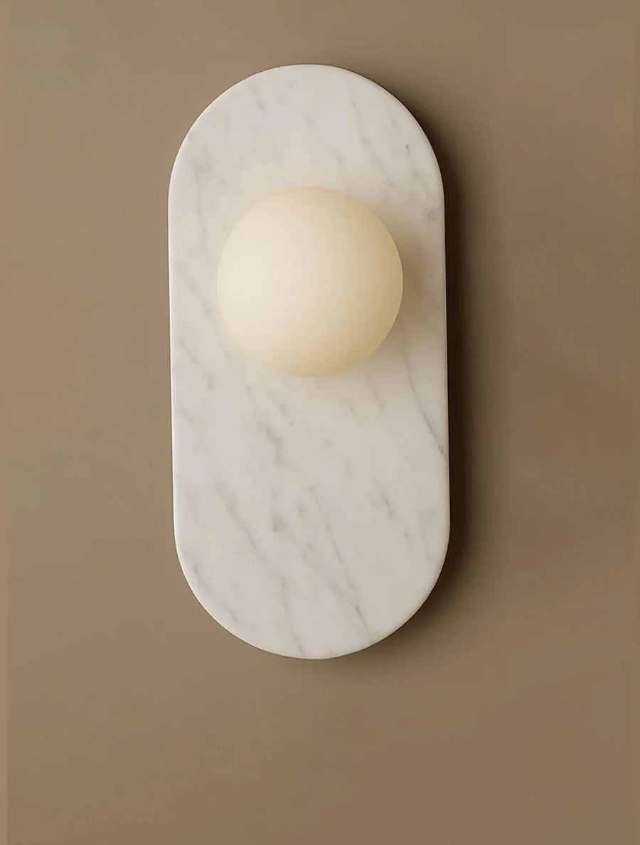 Marble Block Wall Light | Six Stone Finishes, Oval Glow