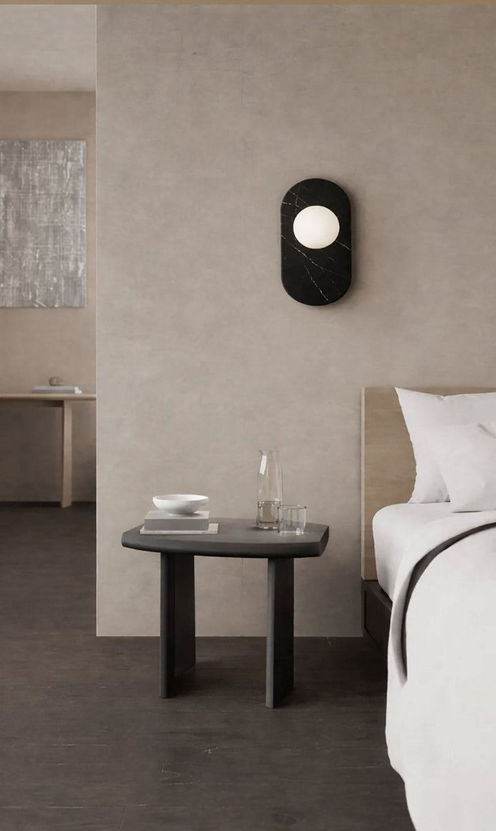 Marble Block Wall Light | Six Stone Finishes, Oval Glow