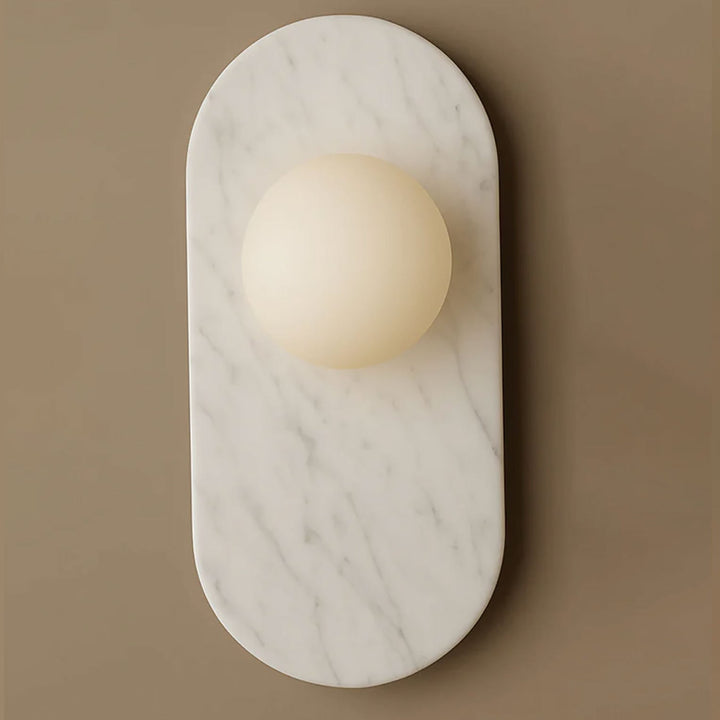 Marble Block Wall Light | Six Stone Finishes, Oval Glow