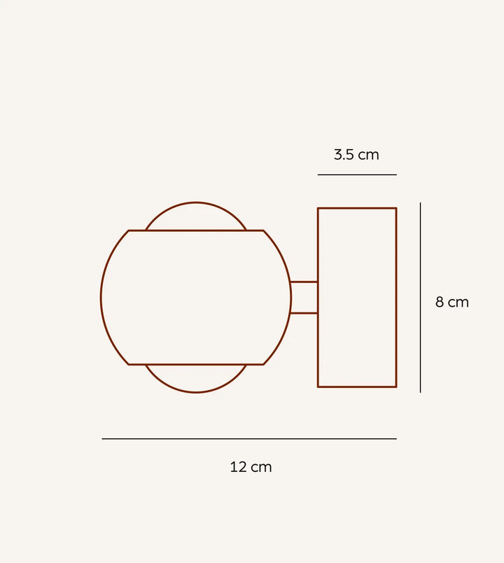 Pontos Dimmable Aluminium Wall Light, view 2