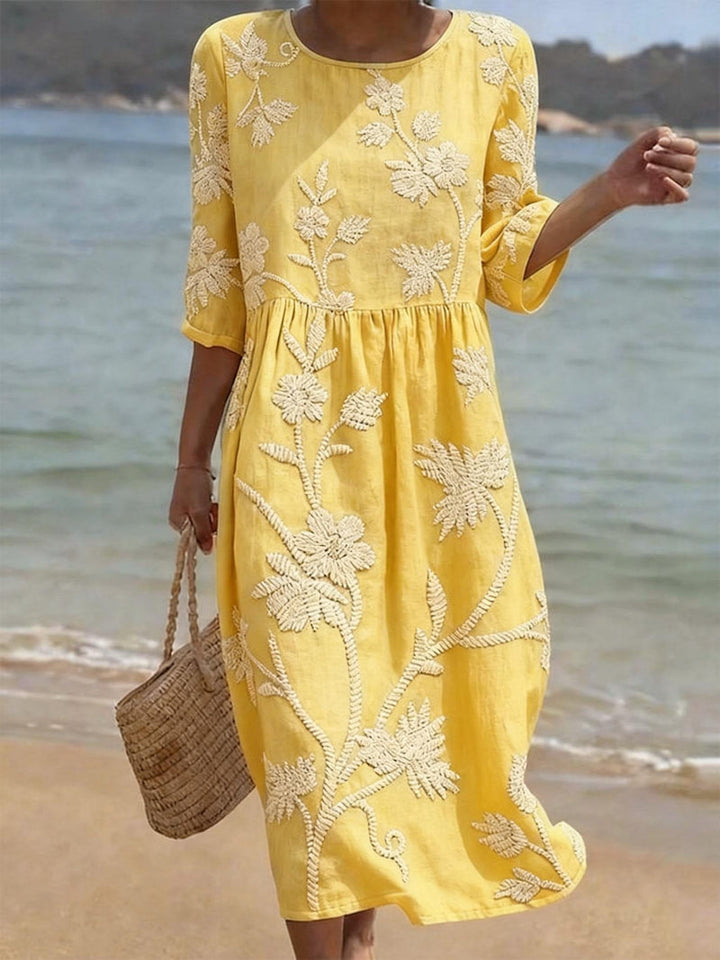 Women's Round-Neck Floral Summer Dress – image 4