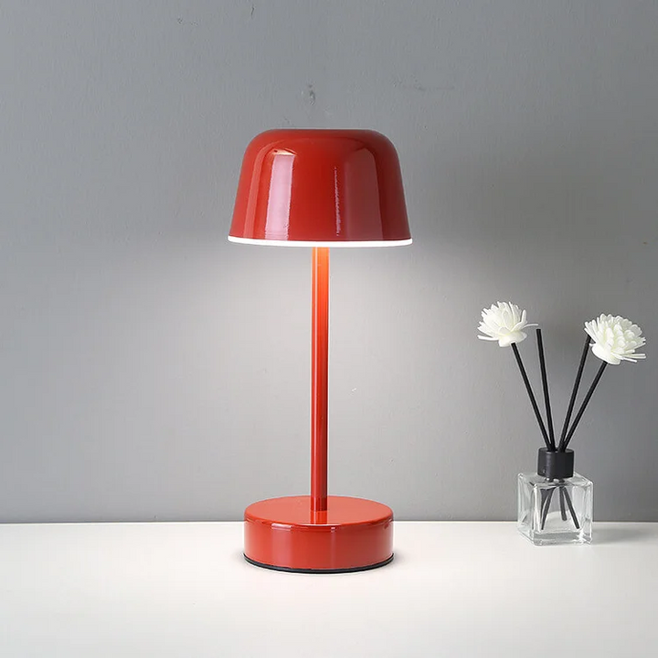 Metal Cone Cordless Table Lamp