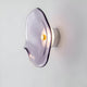 Wavy Glass Wall Light | Sculptural Disc, Four Colours