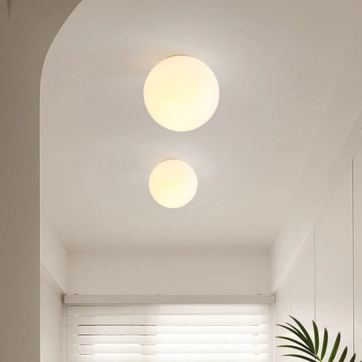 Round Glass Orb Wall Light
