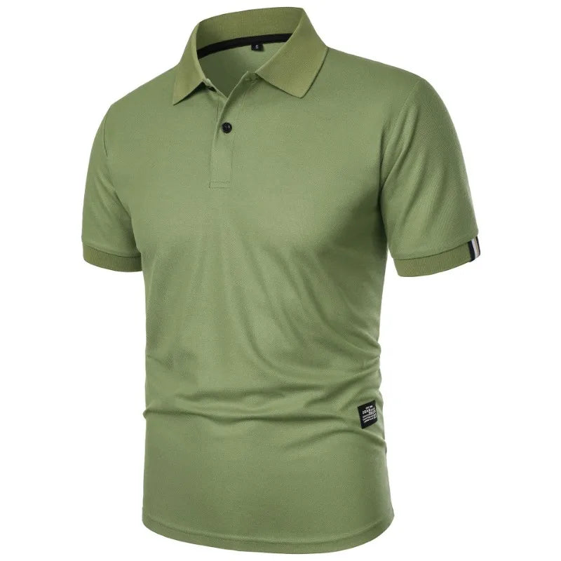 Men's Short-Sleeve Plain Summer Polo Shirt – image 6