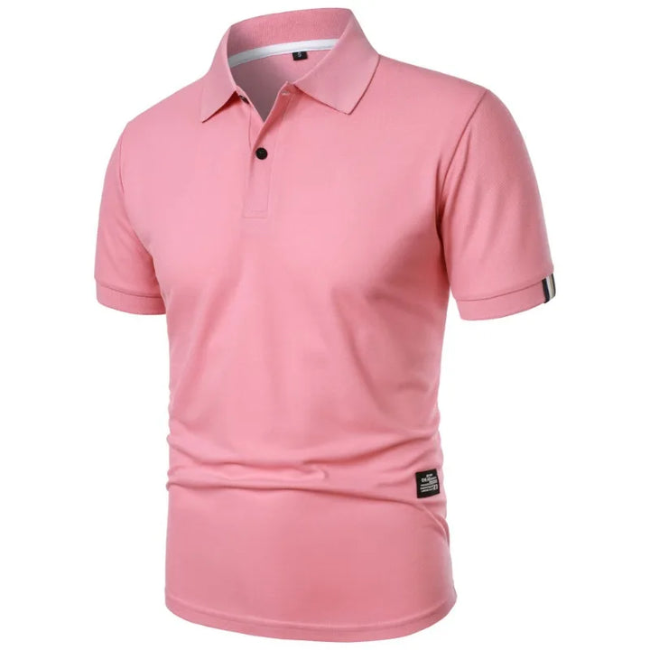 Men's Short-Sleeve Plain Summer Polo Shirt – image 11