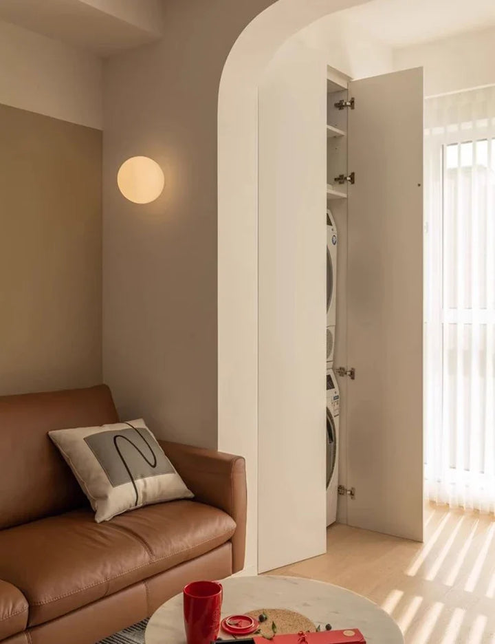 Round Glass Orb Wall Light