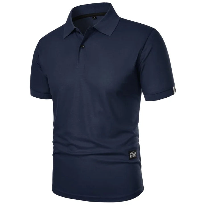 Men's Short-Sleeve Plain Summer Polo Shirt – image 12
