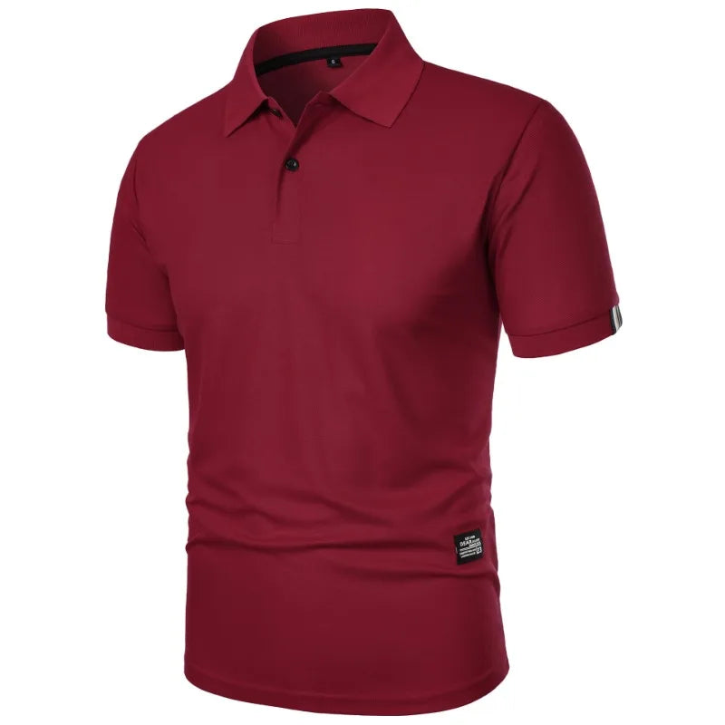 Men's Short-Sleeve Plain Summer Polo Shirt – image 2