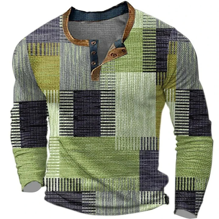 Men's Long-Sleeve Colour-Block Summer Shirt – image 3