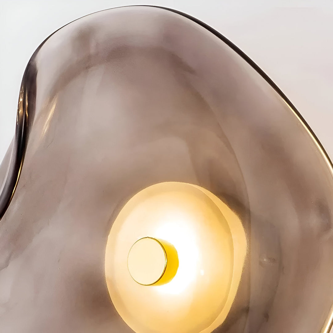 Wavy Glass Wall Light | Sculptural Disc, Four Colours
