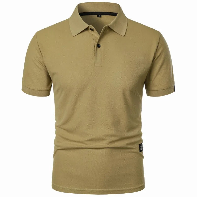 Men's Short-Sleeve Plain Summer Polo Shirt – image 7