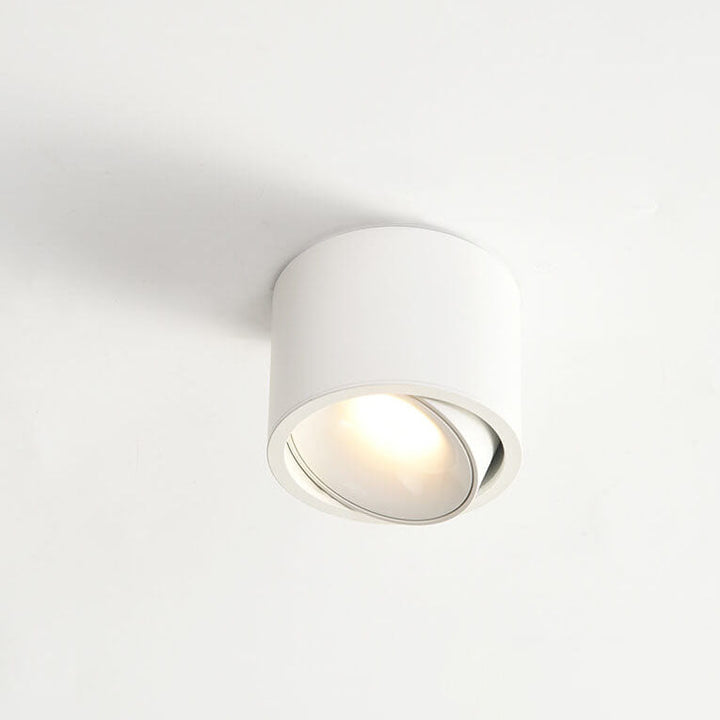 Modern Minimalist Aluminum Round Spotlight Adjustable LED Flush Mount Ceiling Light For Living Room