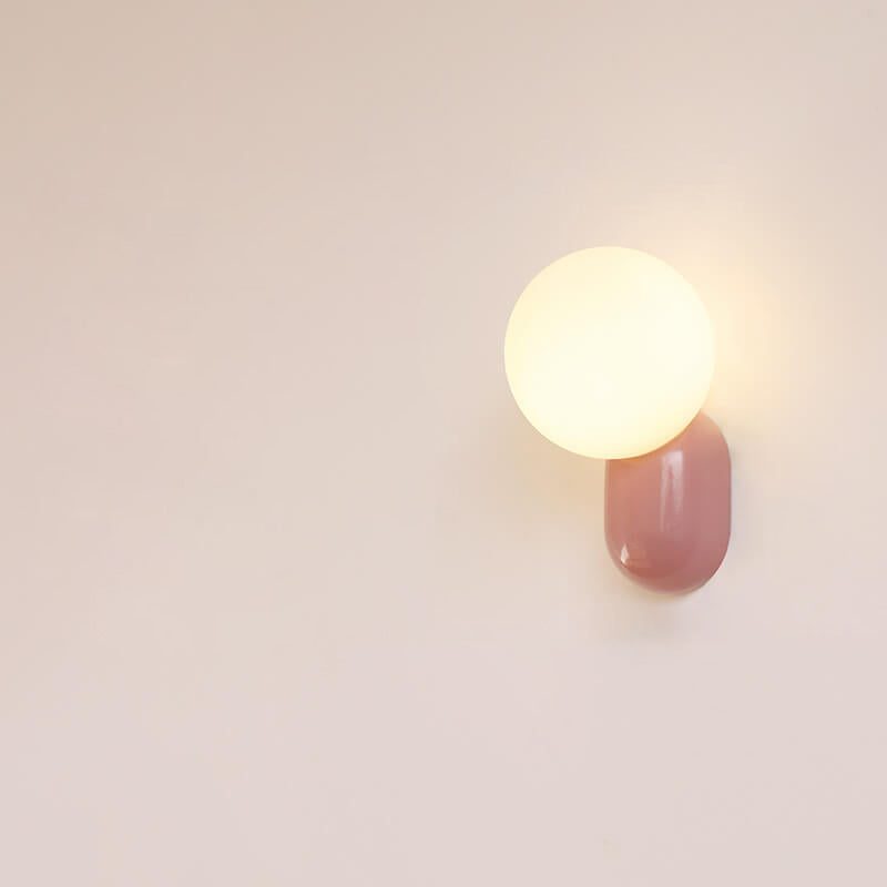 Modern Glass Globe Wall Light