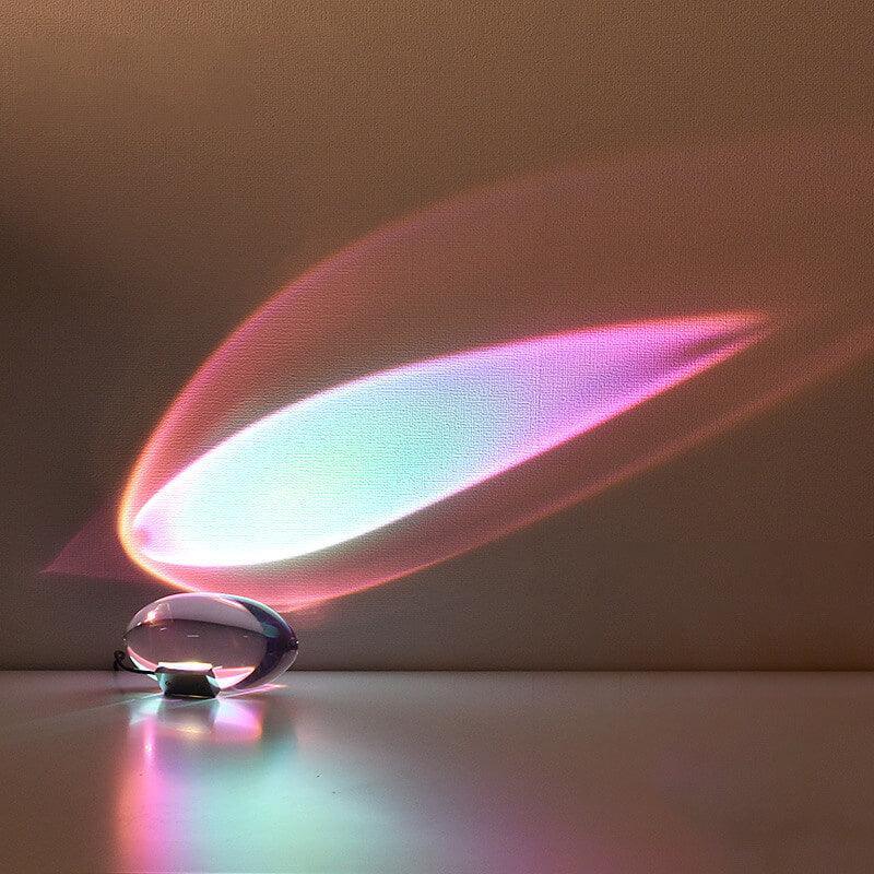 Modern Crystal LED Projection Table Light | USB Powered