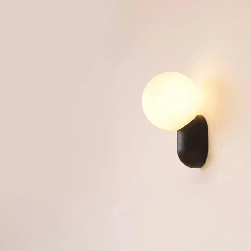 Modern Glass Globe Wall Light