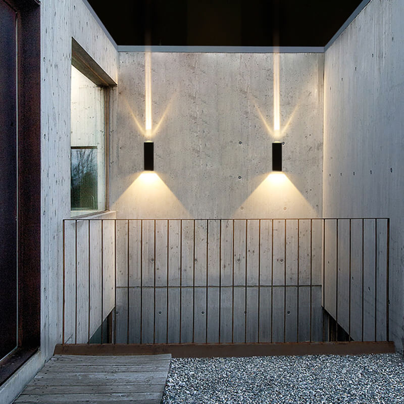 Modern Minimalist Aluminum Hardware Rectangular LED Outdoor Wall Sconce Lamp for Outdoor Patio